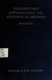 book Elementary Applications of Statistical Method