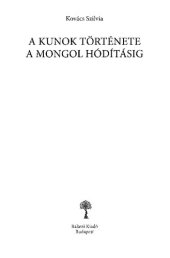 book A kunok története a mongol hódításig