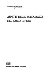 book Aspetti della burocrazia nel basso impero