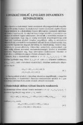 book Irányítási rendszerek elmélete és tervezése I.