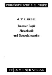 book Jenenser Logik Metaphysik und Naturphilosophie