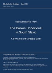 book The Balkan Conditional in South Slavic: A Semantic and Syntactic Study