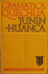 book Gramática quechua Junín-Huanca