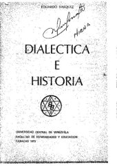 book Dialéctica e historia