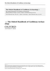 book The Oxford Handbook of Caribbean Archaeology (Oxford Handbooks)