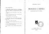 book Filologia e critica