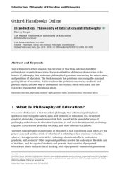 book The Oxford Handbook of Philosophy of Education