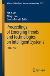 book Proceedings of Emerging Trends and Technologies on Intelligent Systems : ETTIS 2021