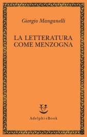 book La letteratura come menzogna