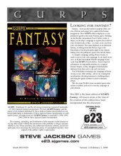 book GURPS 4th edition. Fantasy