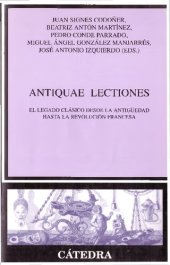 book Antiquae lectiones: El legado clásico desde la Antigüedad hasta la Revolución francesa