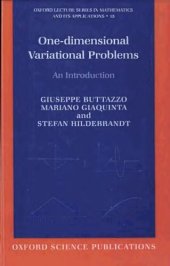 book One-dimensional Variational  Problems