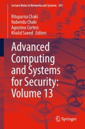 book Advanced Computing and Systems for Security: Volume 13