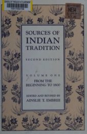 book Sources of Indian Tradition, Volume 1: From the Beginning to 1800