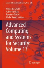 book Advanced Computing and Systems for Security: Volume 13