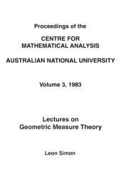 book Lectures on Geometric Measure Theory