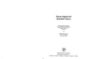 book Linear Algebra for Quantum Theory