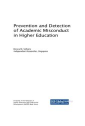 book Prevention and Detection of Academic Misconduct in Higher Education