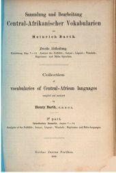 book Einleitung, Kap. 7-12. Analyse der Fulfulde-, Sonyai-, Logon-, Wandala-, Bagrimma- und Maba-Sprachen