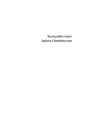 book Kontrpubliczności ludowe i feministyczne. Wczesna Solidarność i Czarne Protesty