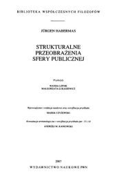 book Strukturalne przeobrażenia sfery publicznej