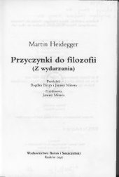 book Przyczynki do filozofii (Z wydarzania)