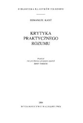 book Krytyka praktycznego rozumu