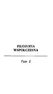 book Filozofia współczesna