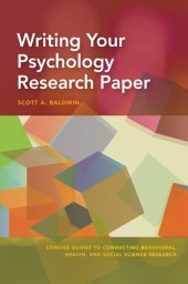 book Writing Your Psychology Research Paper