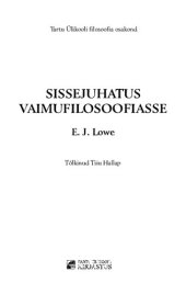 book Sissejuhatus vaimufilosoofiasse