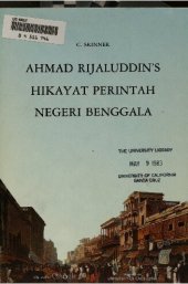 book Ahmad Rijaluddinn's Hikayat perintah negeri benggala