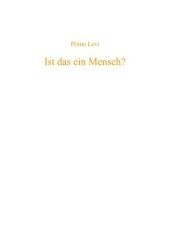 book Ist das ein Mensch?