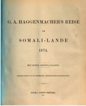 book G. A. Haggenmachers Reise im Somali-Lande 1874