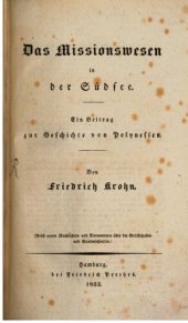 book Das Missionswesen in der Südsee; ein Beitrag zur Geschichte von Polynesien