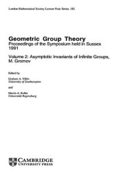 book Geometrie Group Theory  Proceedings of the Symposium held in Sussex  1991, Volume 2: Asymptotic Invariants of Infinite Groups,