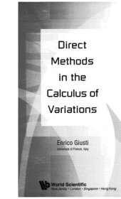 book Direct methods in the calculus of variations