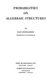 book Probabilities on algebraic structures