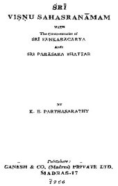 book Sri Visnu Sahasranama (Sri Vishnu Sahasranamam) with The Commentaries of Sri Shankaracharya And Sri Parashara Bhattar