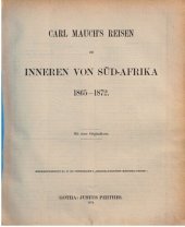 book Carl Mauchs Reisen im Inneren von Süd-Afrika 1865-1872