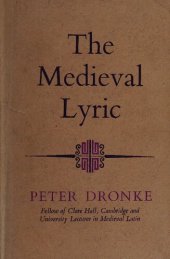 book The Medieval Lyric