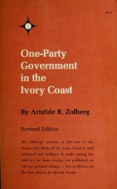 book One-party government in the Ivory Coast, etc.