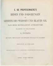 book E. de Pruysseneare's Reisen und Forschungen im Gebiete des Weissen und Blauen Nil nach seinen hinterlassenen Aufzeichnungen