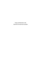 book Energy and motorization in the automotive and aeronautics industries