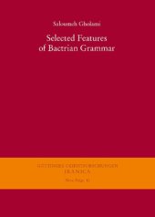 book Selected Features of Bactrian Grammar