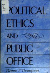 book Political Ethics and Public Office