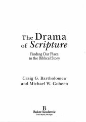 book Drama of Scripture, The: Finding Our Place in the Biblical Story