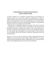 book Conformal Blocks, Generalized Theta Functions and the Verlinde Formula