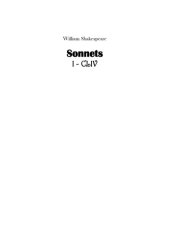 book Sonnets I-CLIV