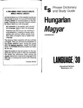 book Hungarian: Language/30. A Conversation Course Using a Proven Self-Learning Method.