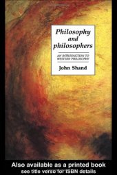 book Philosophy And Philosophers: An Introduction To Western Philosophy